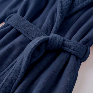 Male Fleece Lined Flannel Robe