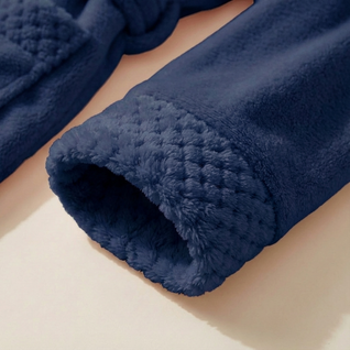 Male Fleece Lined Flannel Robe